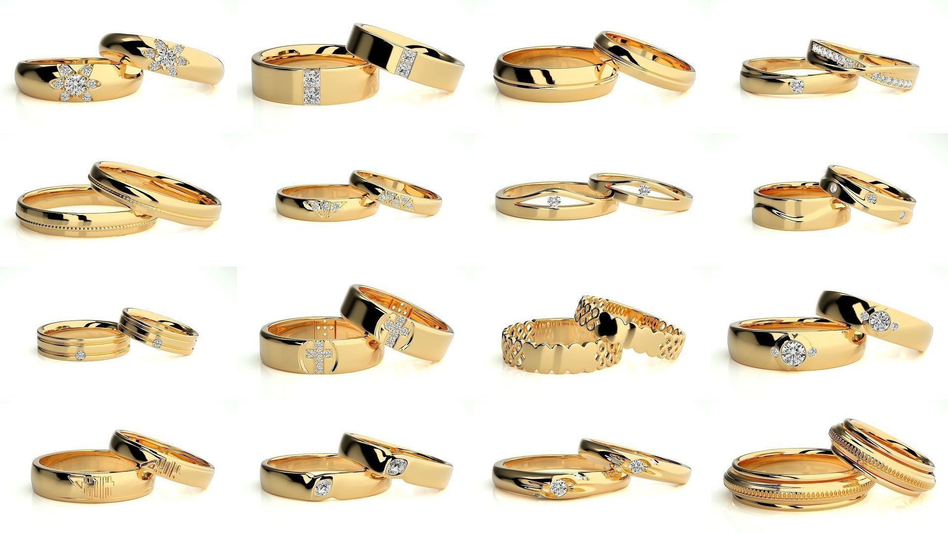 700 Wedding Band 3D Model Collection_38