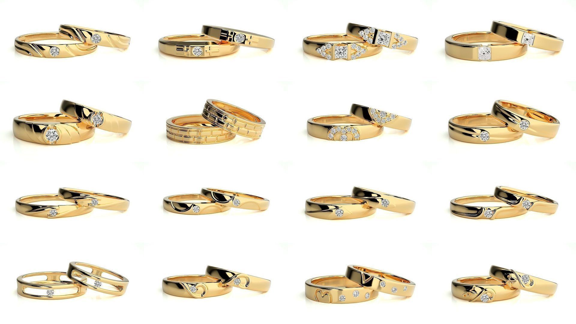 700 Wedding Band 3D Model Collection_101