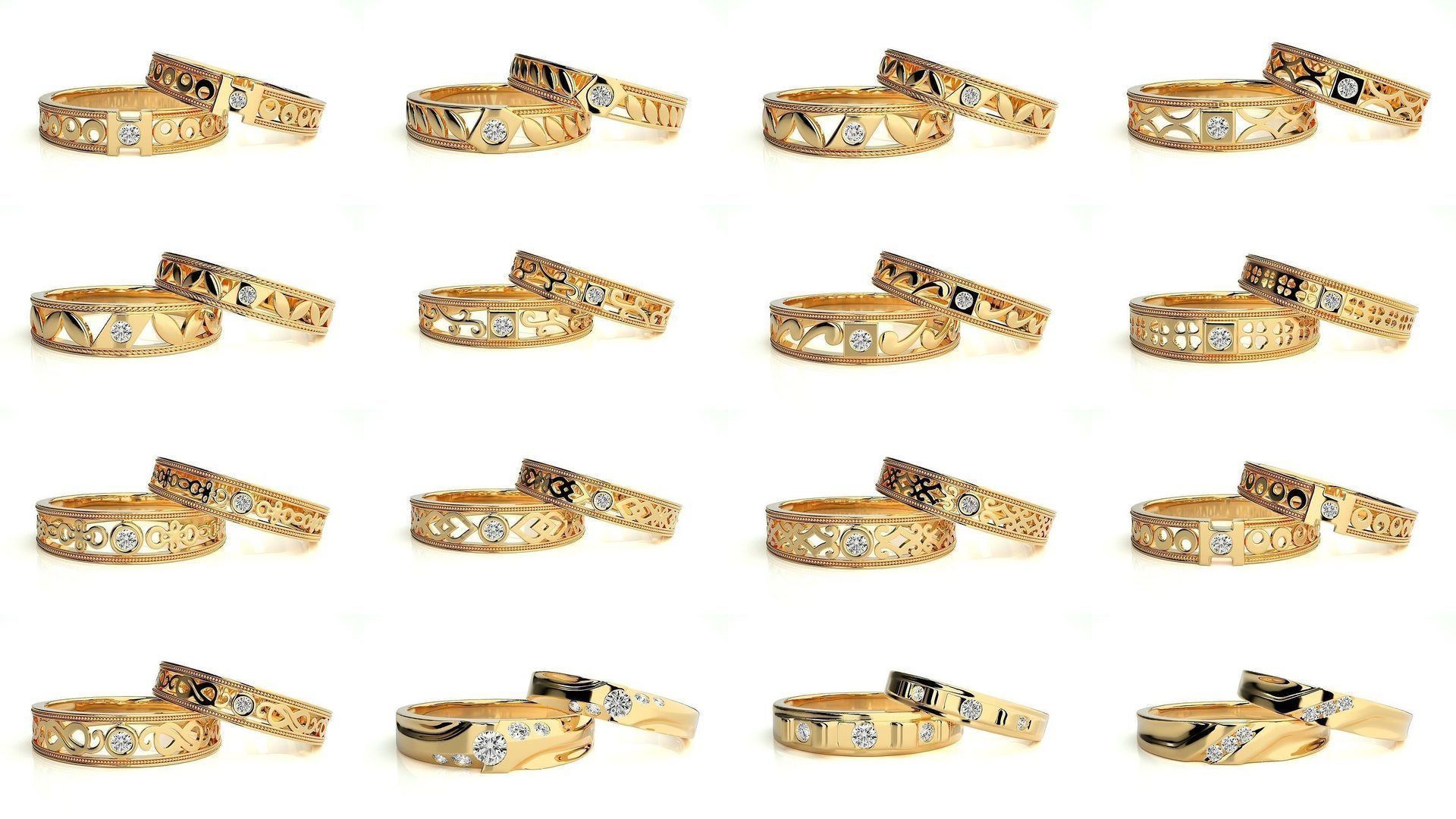 700 Wedding Band 3D Model Collection_125