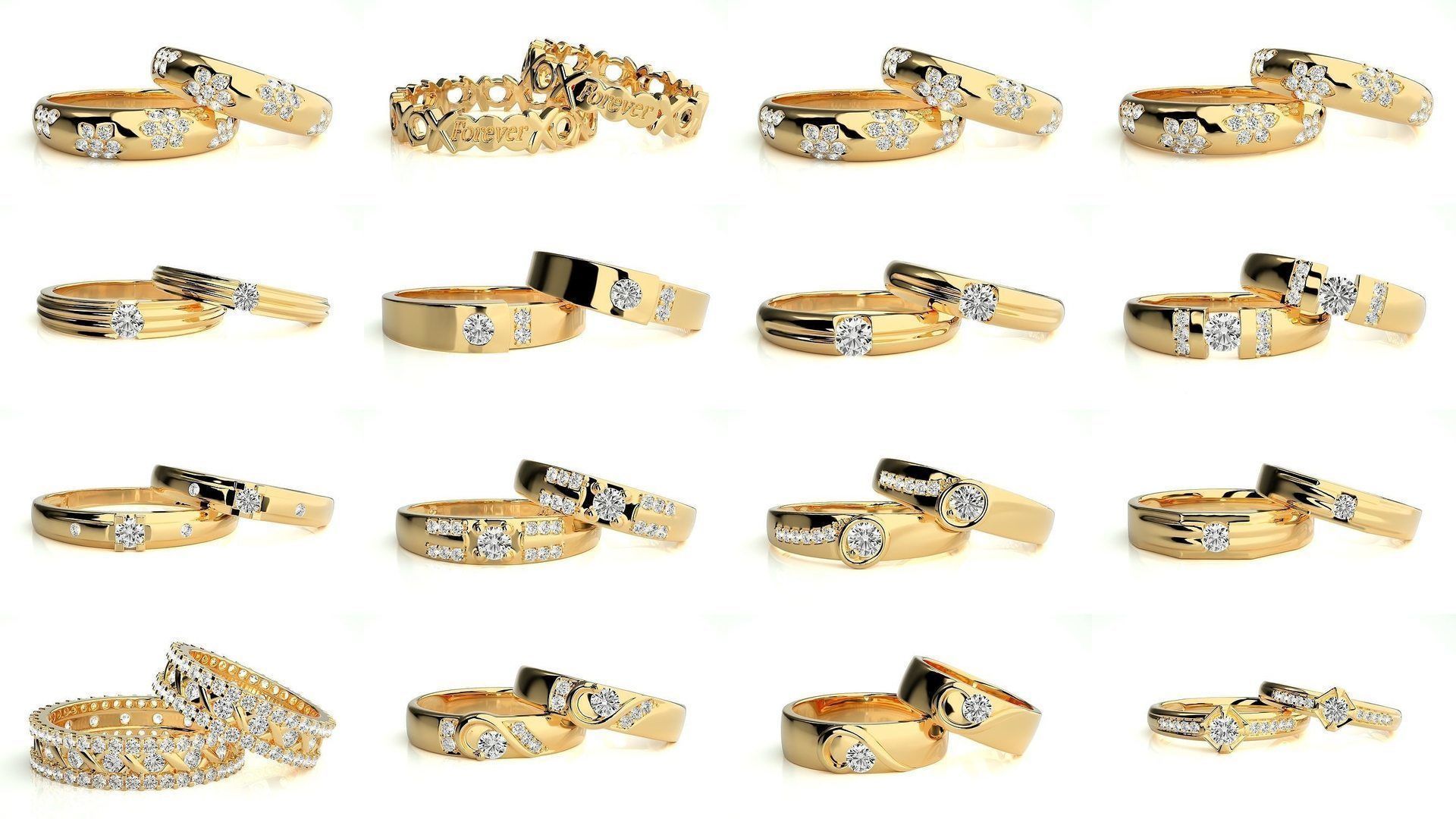 700 Wedding Band 3D Model Collection_83