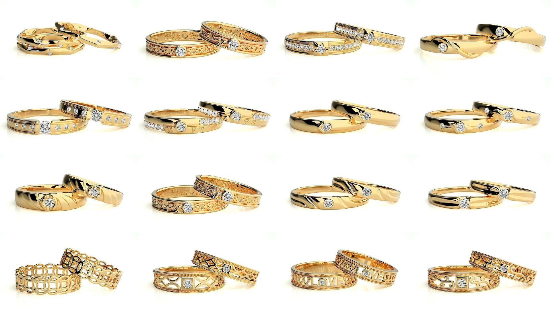 700 Wedding Band 3D Model Collection_116