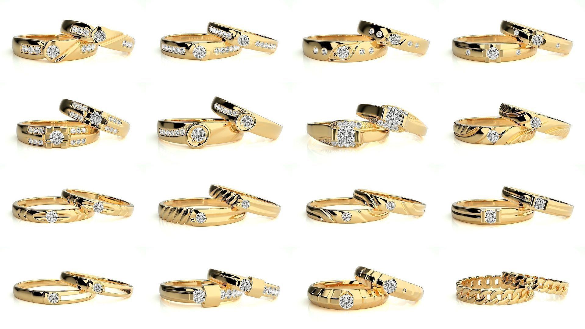700 Wedding Band 3D Model Collection_26