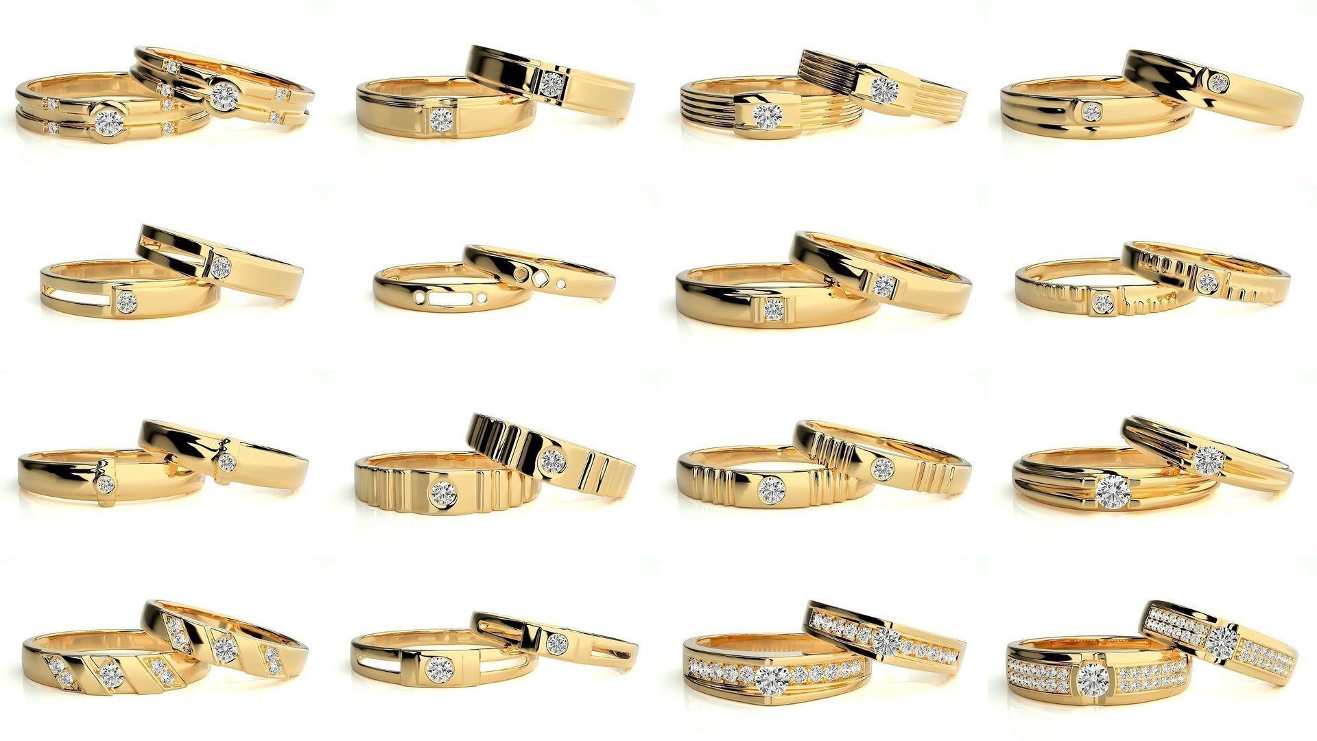 700 Wedding Band 3D Model Collection_15