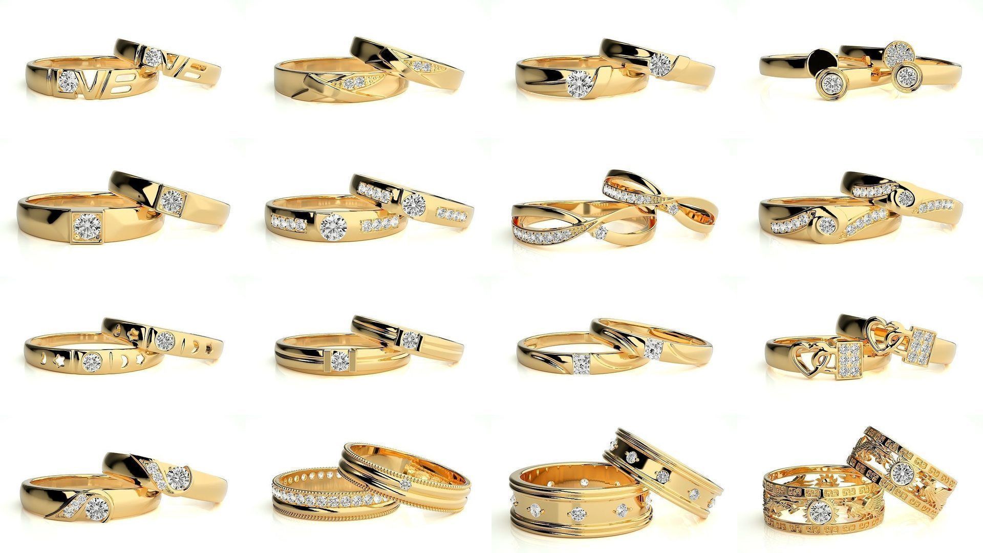 700 Wedding Band 3D Model Collection_29