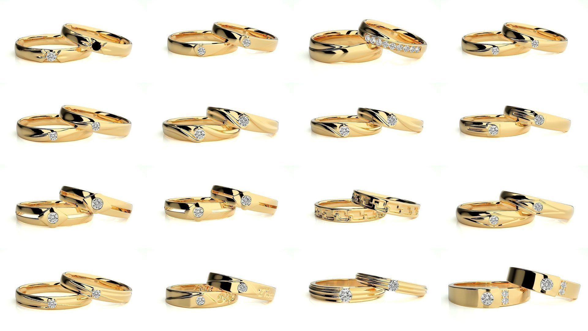 700 Wedding Band 3D Model Collection_86