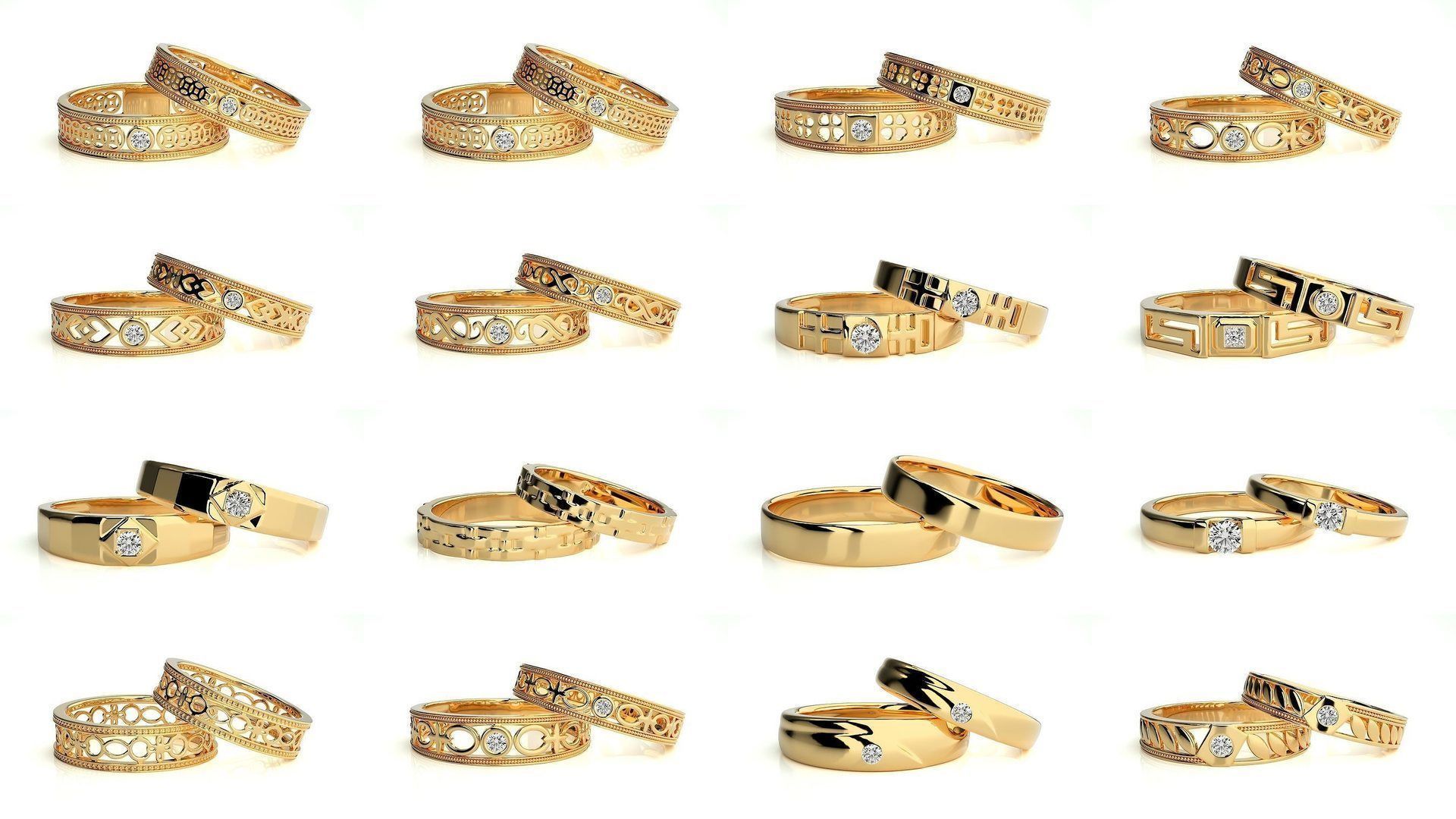 700 Wedding Band 3D Model Collection_107