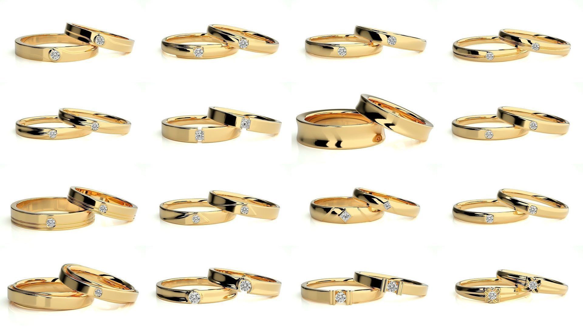 700 Wedding Band 3D Model Collection_53