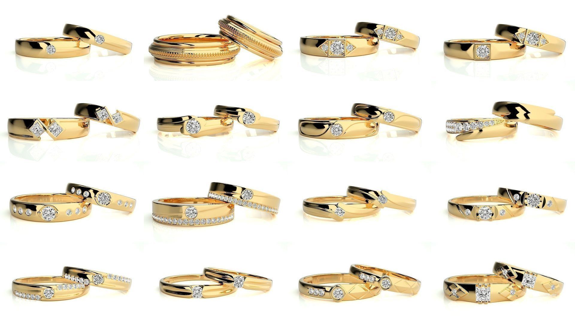 700 Wedding Band 3D Model Collection_23