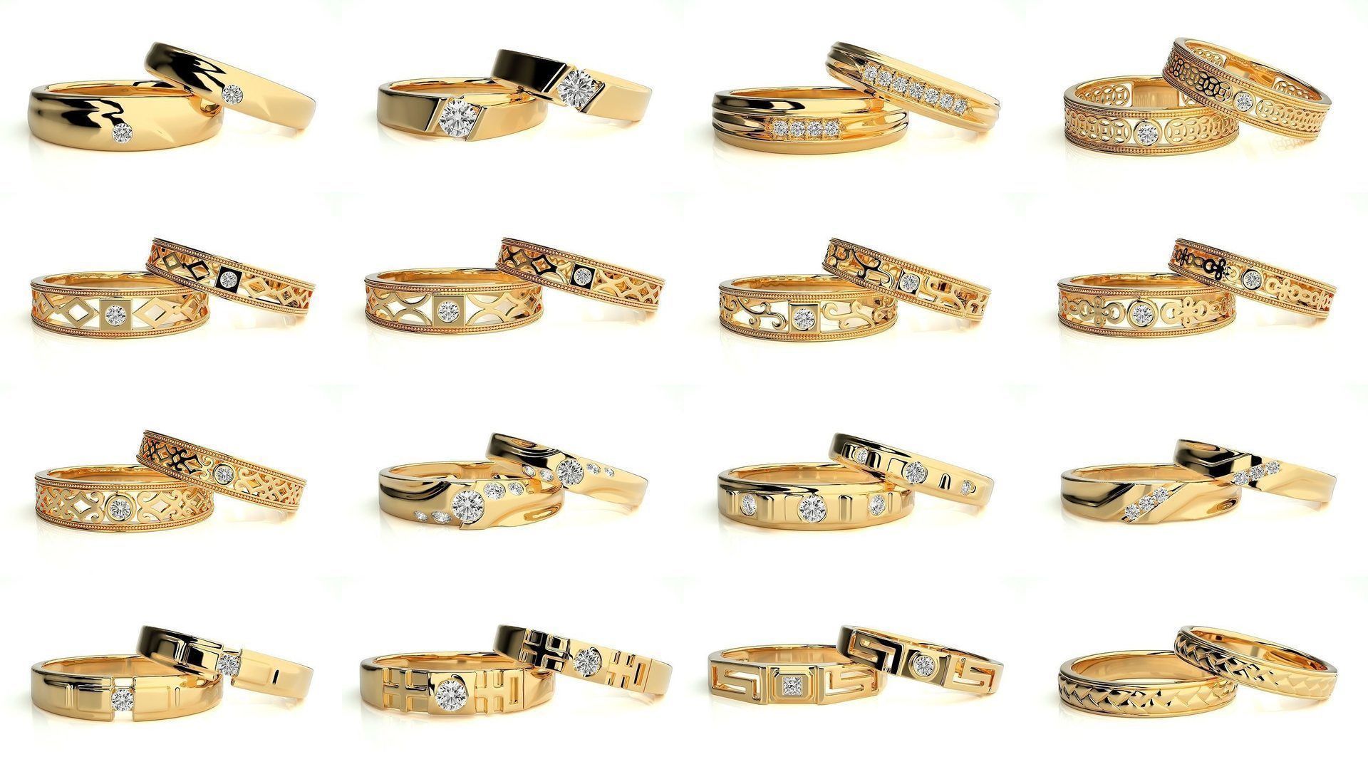 700 Wedding Band 3D Model Collection_74