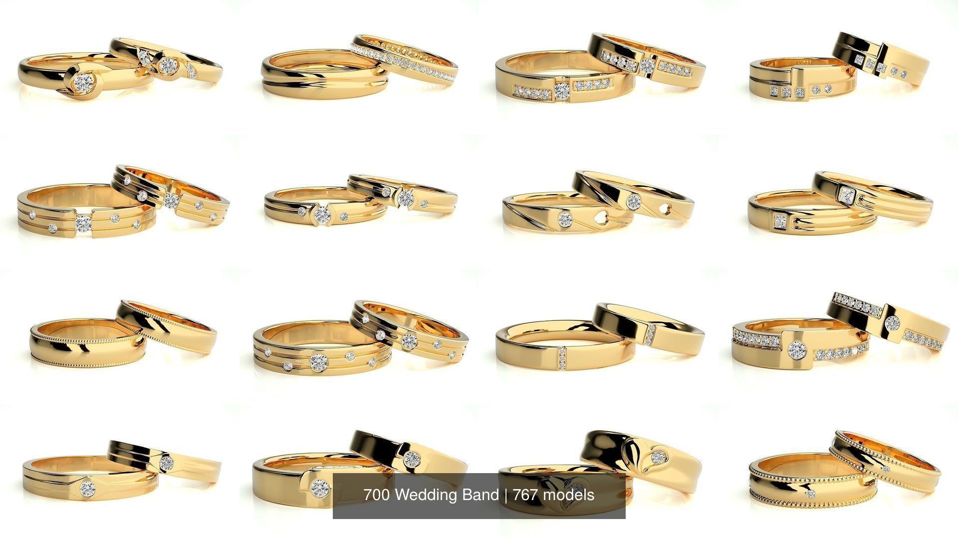 700 Wedding Band 3D Model Collection_49