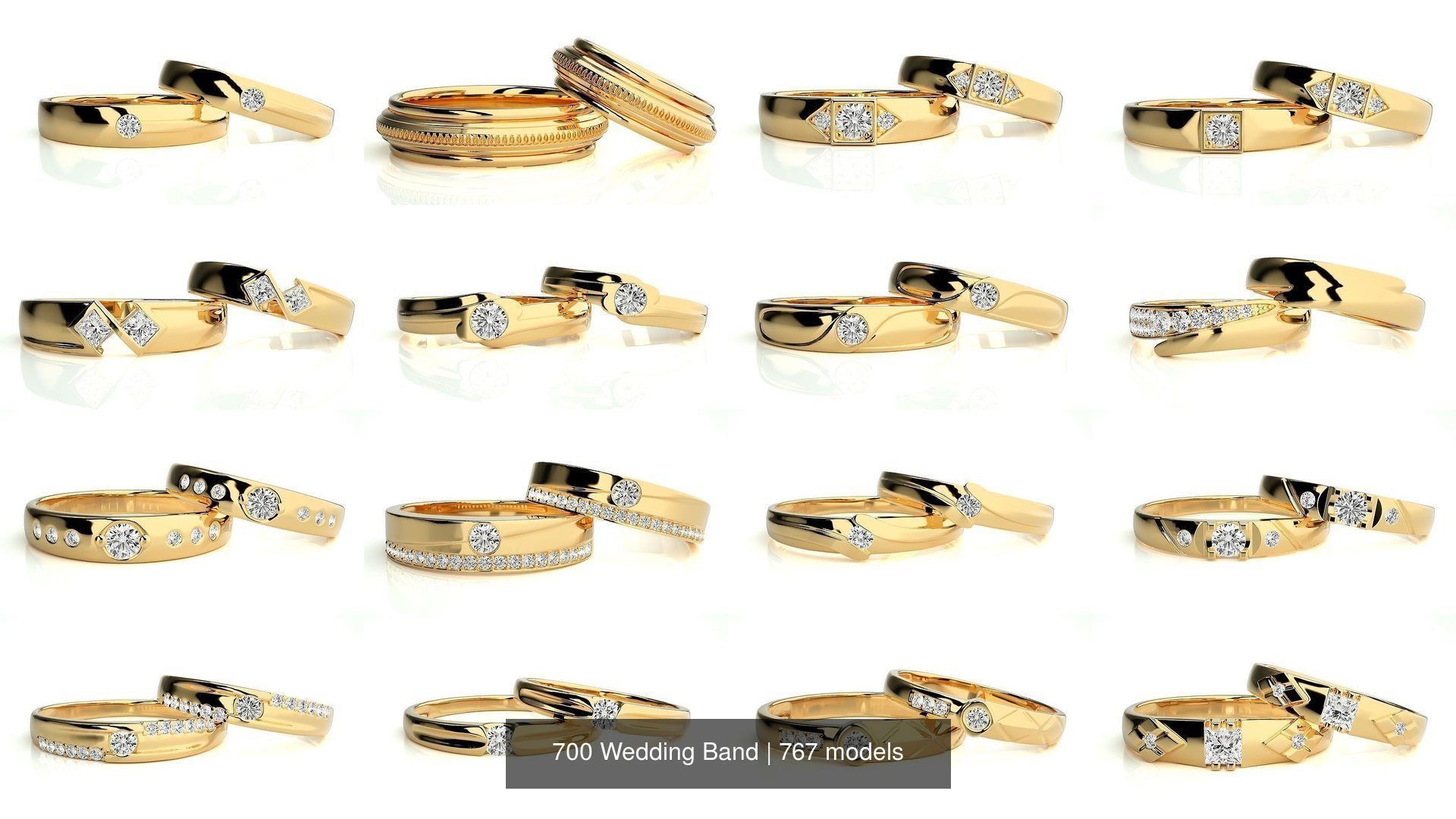 700 Wedding Band 3D Model Collection_25