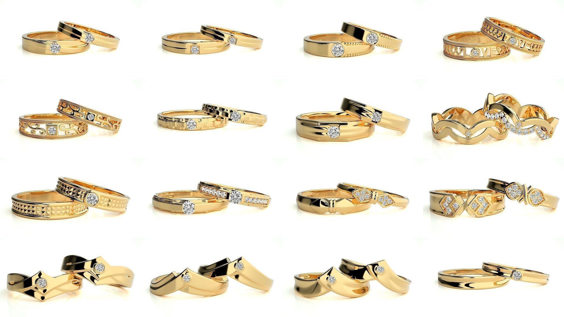 700 Wedding Band 3D Model Collection_110