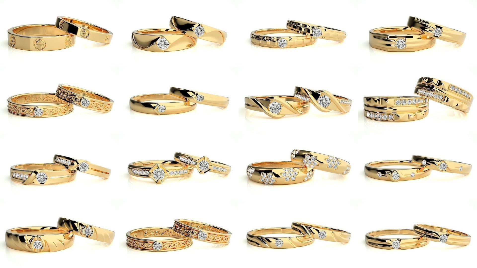 700 Wedding Band 3D Model Collection_113