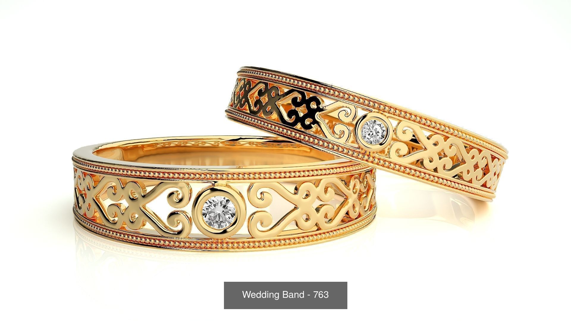 700 Wedding Band 3D Model Collection_93