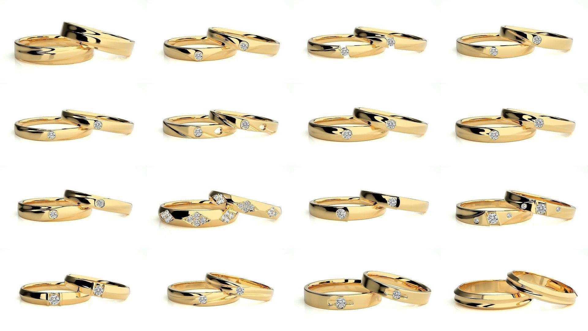 700 Wedding Band 3D Model Collection_56