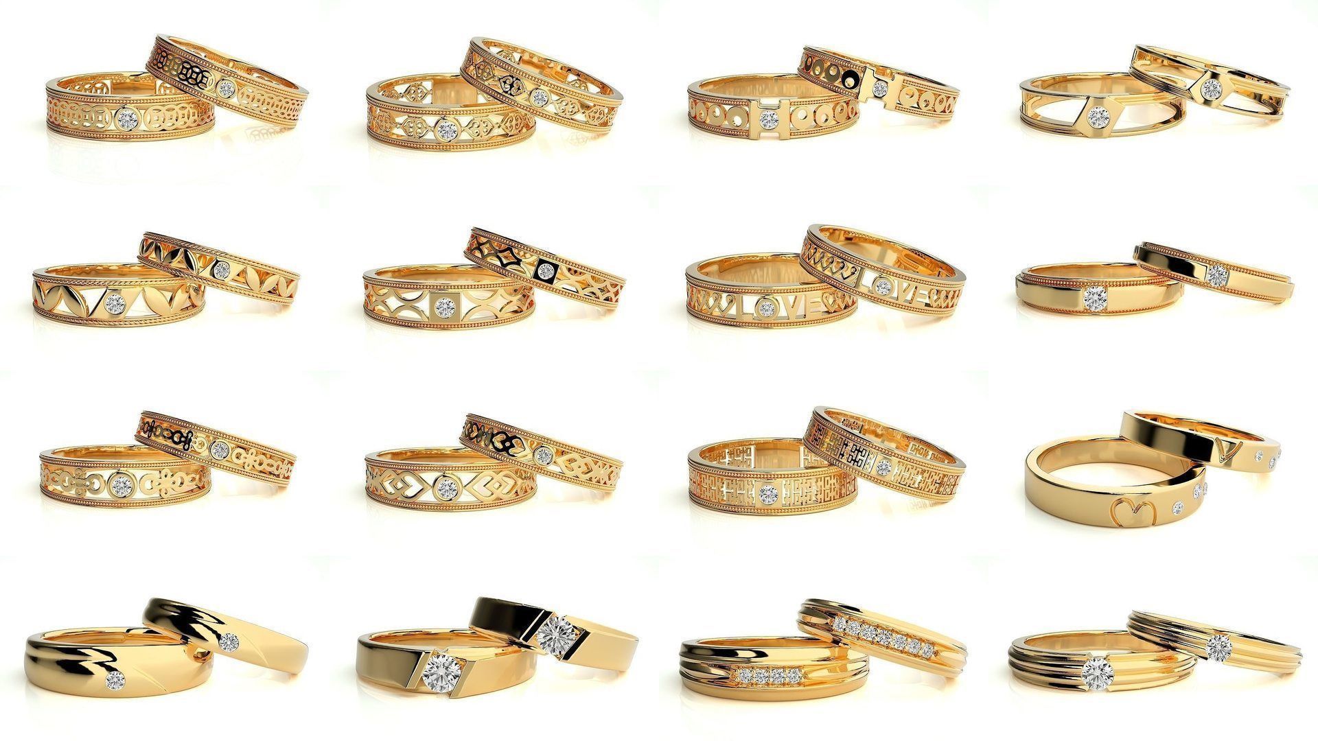 700 Wedding Band 3D Model Collection_32