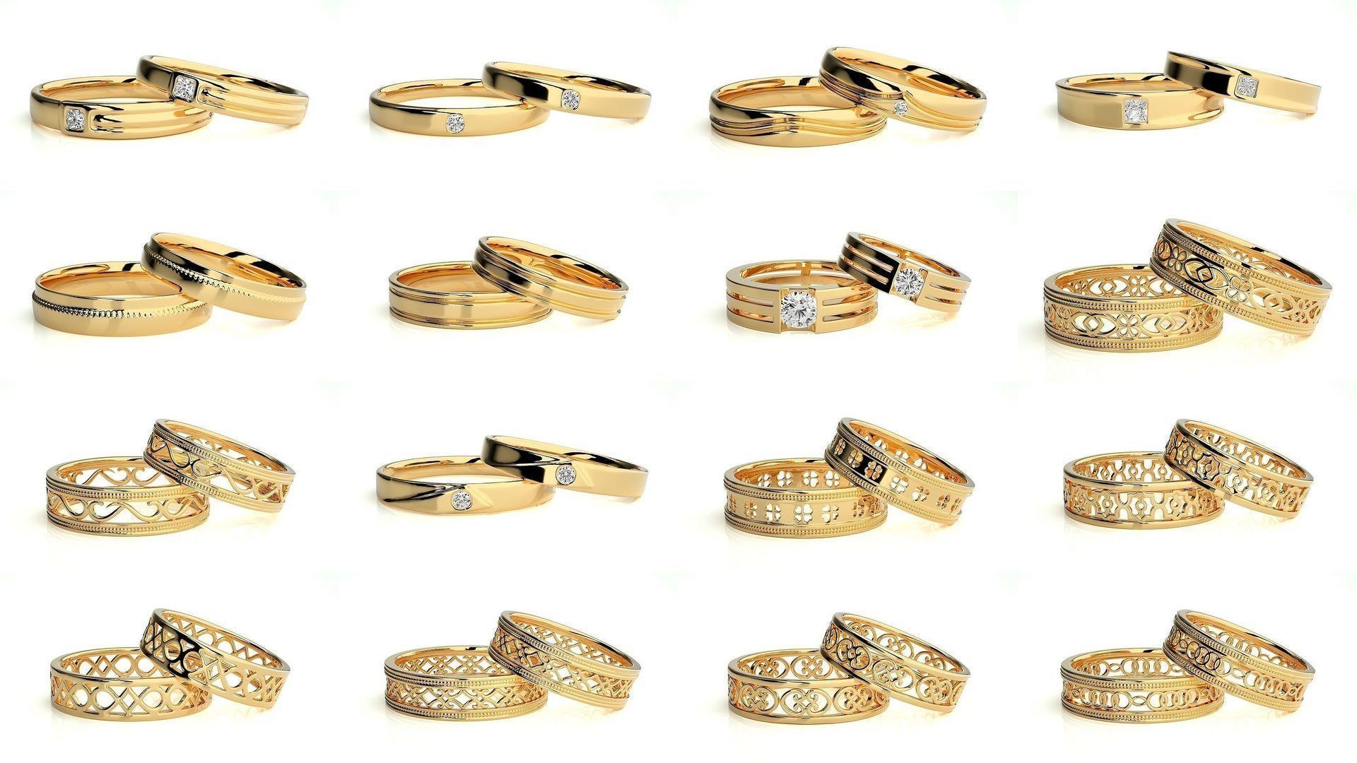 700 Wedding Band 3D Model Collection_62