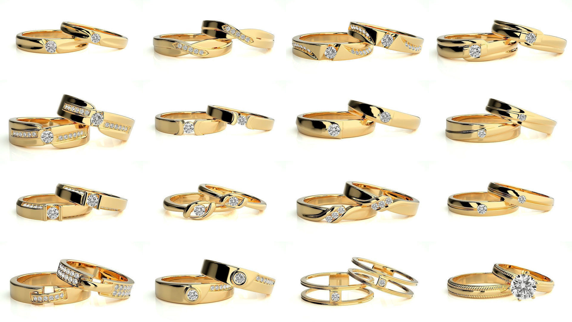 700 Wedding Band 3D Model Collection_71