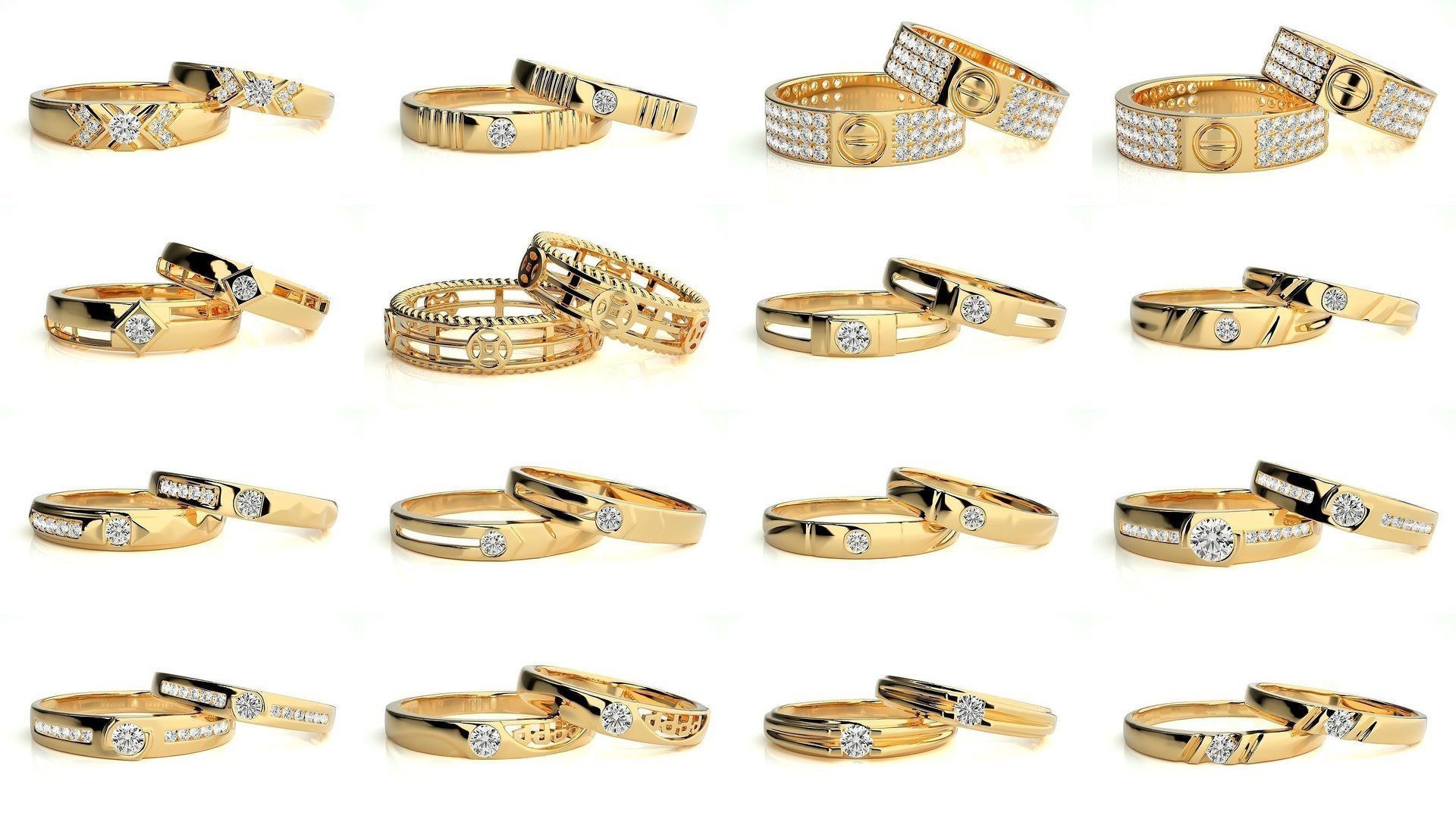 700 Wedding Band 3D Model Collection_17