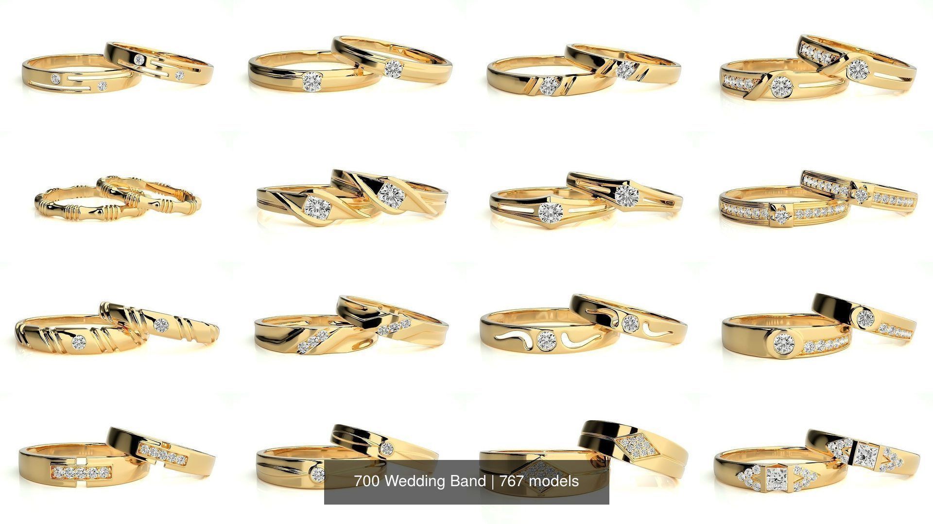 700 Wedding Band 3D Model Collection_20