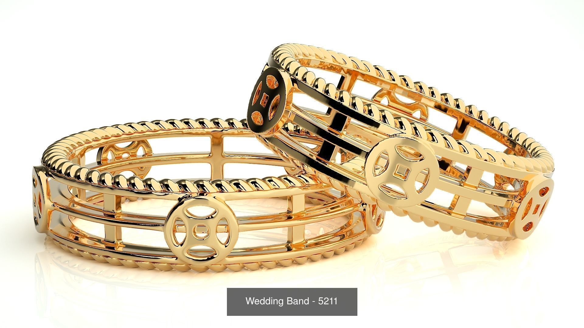 700 Wedding Band 3D Model Collection_244