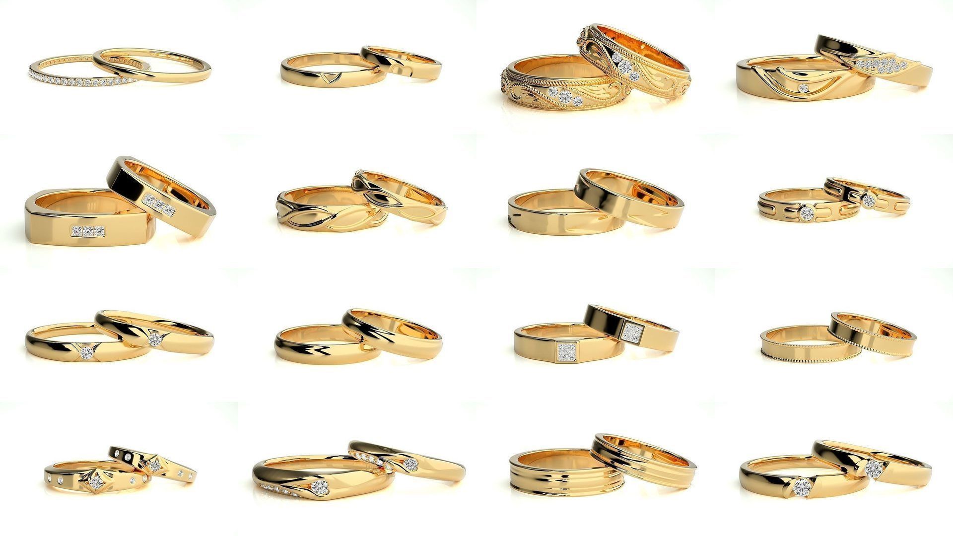 700 Wedding Band 3D Model Collection_44