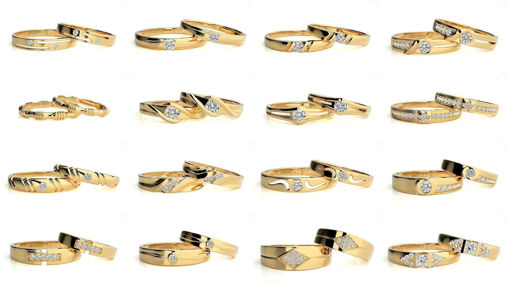 700 Wedding Band 3D Model Collection_19