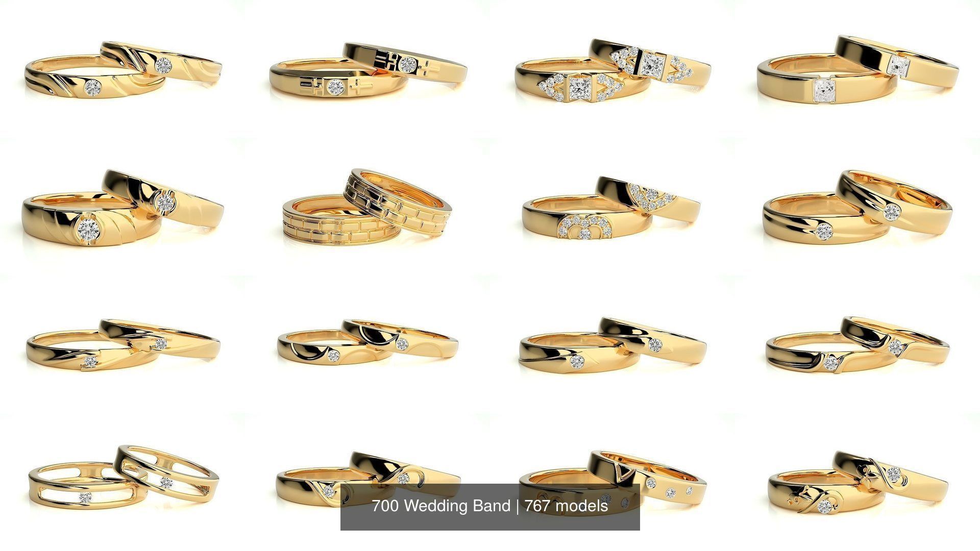 700 Wedding Band 3D Model Collection_103