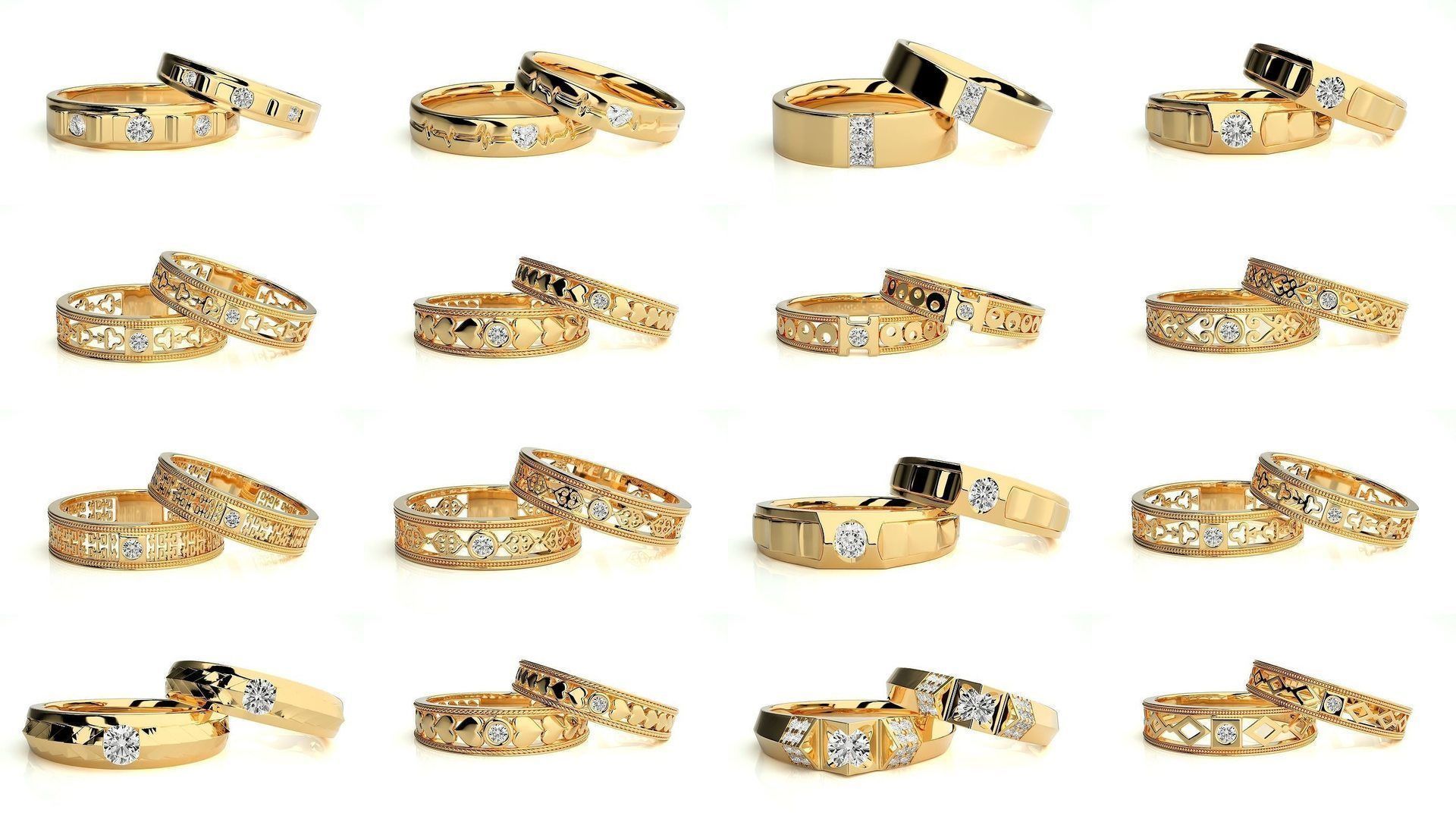 700 Wedding Band 3D Model Collection_122