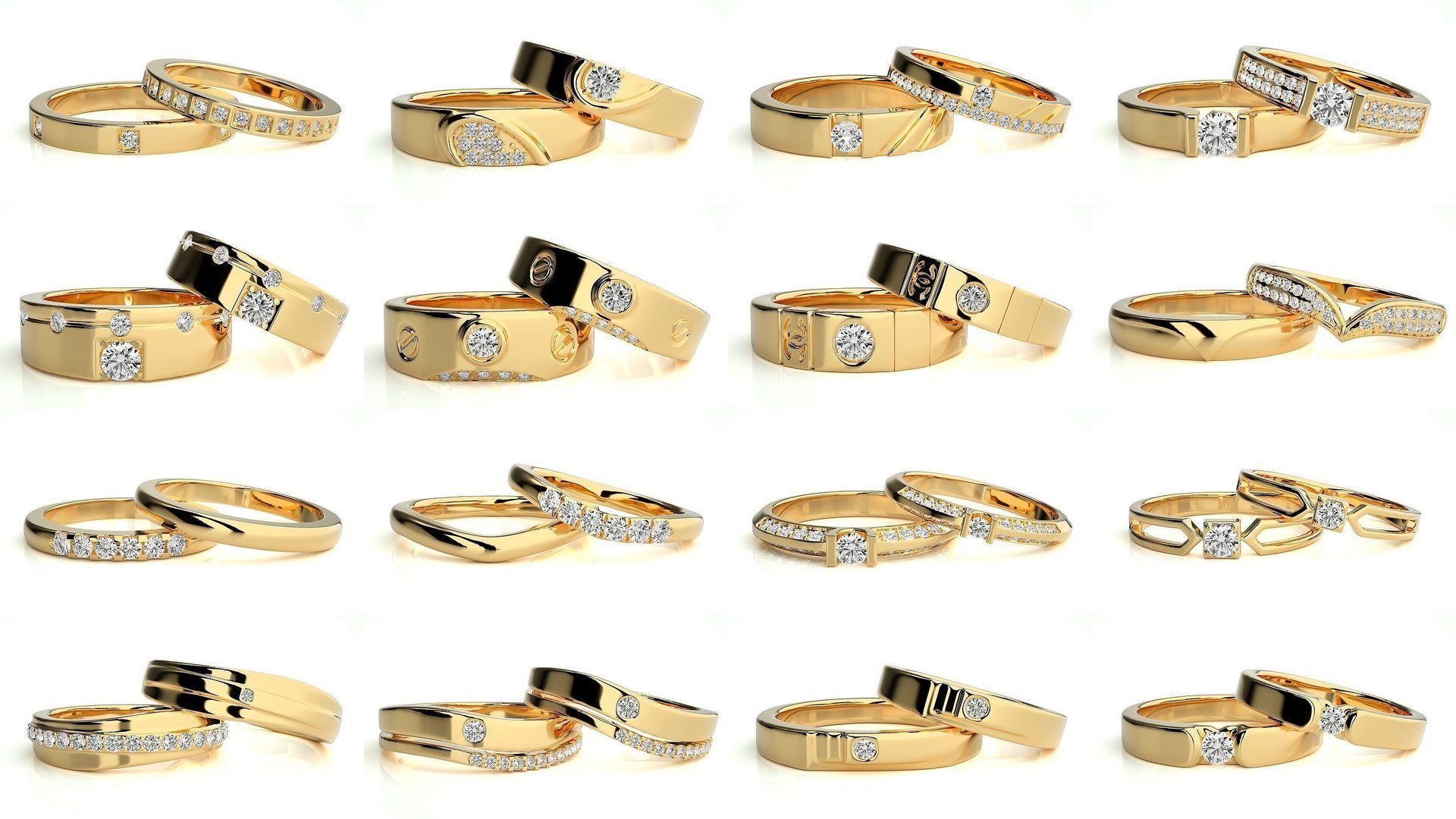 700 Wedding Band 3D Model Collection_68