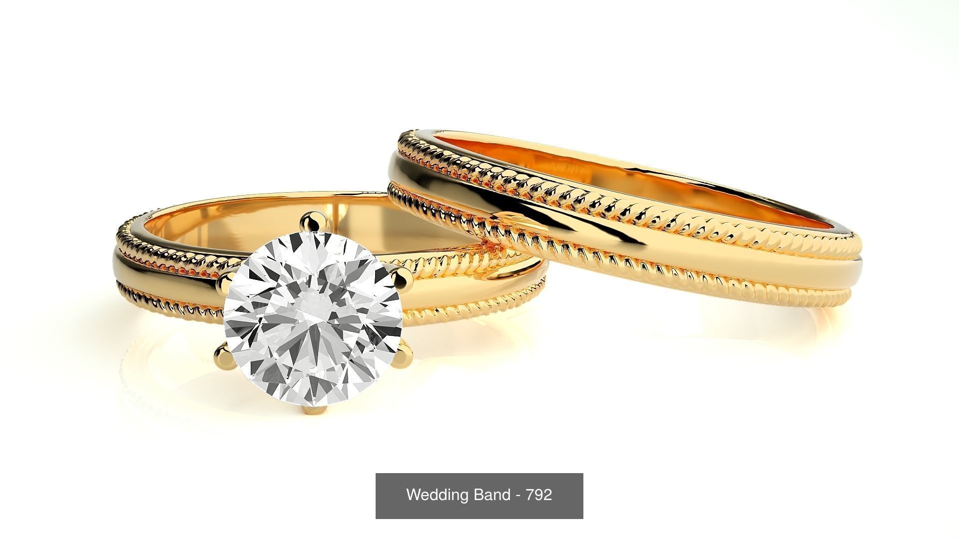 700 Wedding Band 3D Model Collection_146