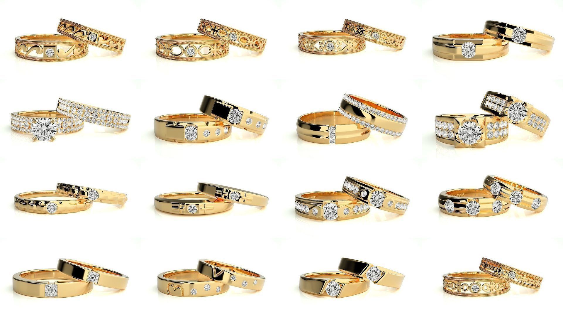 700 Wedding Band 3D Model Collection_119