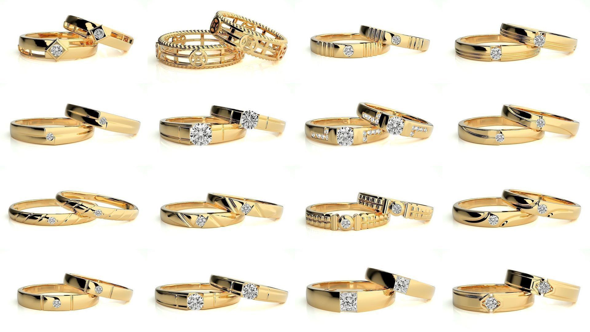 700 Wedding Band 3D Model Collection_13