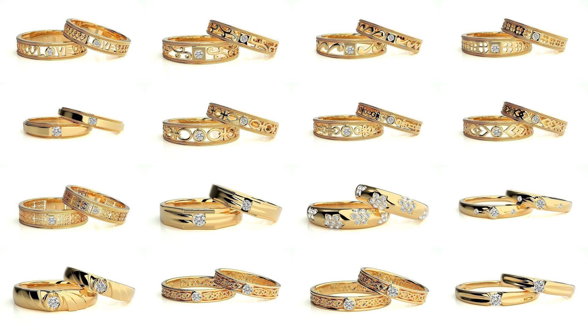 700 Wedding Band 3D Model Collection_98