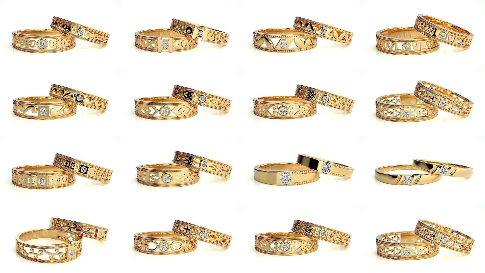 700 Wedding Band 3D Model Collection_35