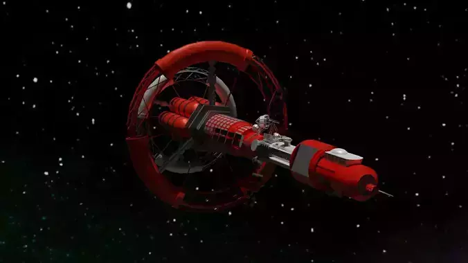 Spacecraft spaceship in space