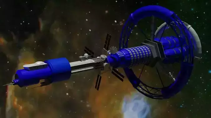 Spacecraft spaceship in space