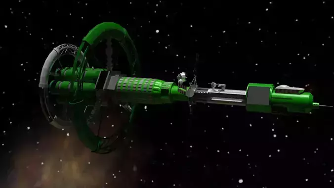 Spacecraft spaceship in space