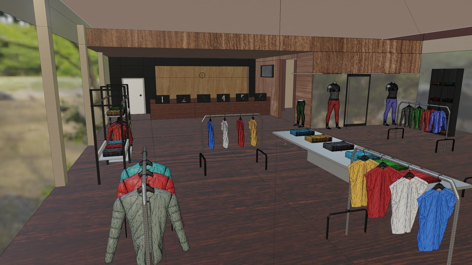 Clothing Store interior 3D model_6