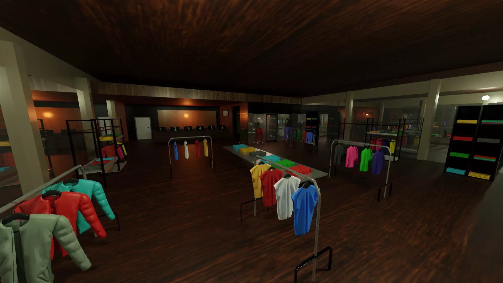 Clothing Store interior 3D model_0