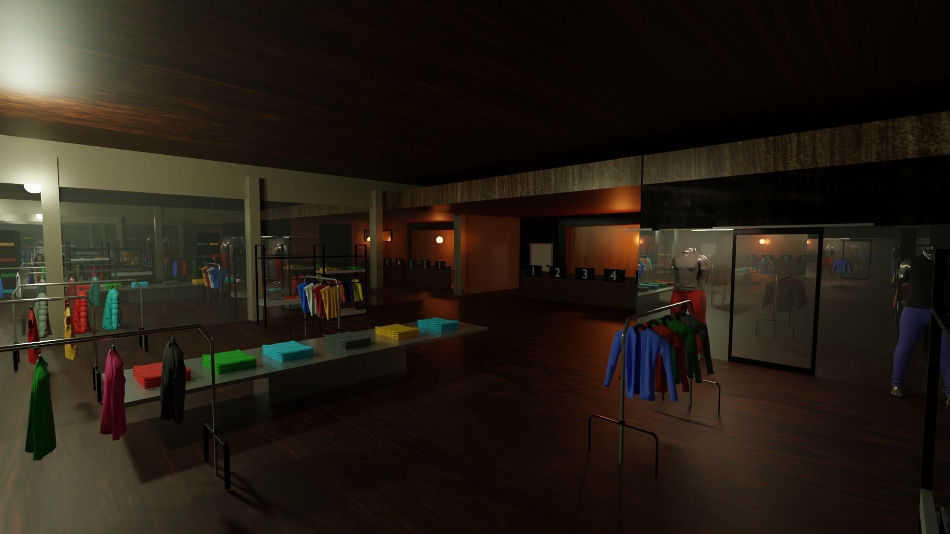 Clothing Store interior 3D model_3
