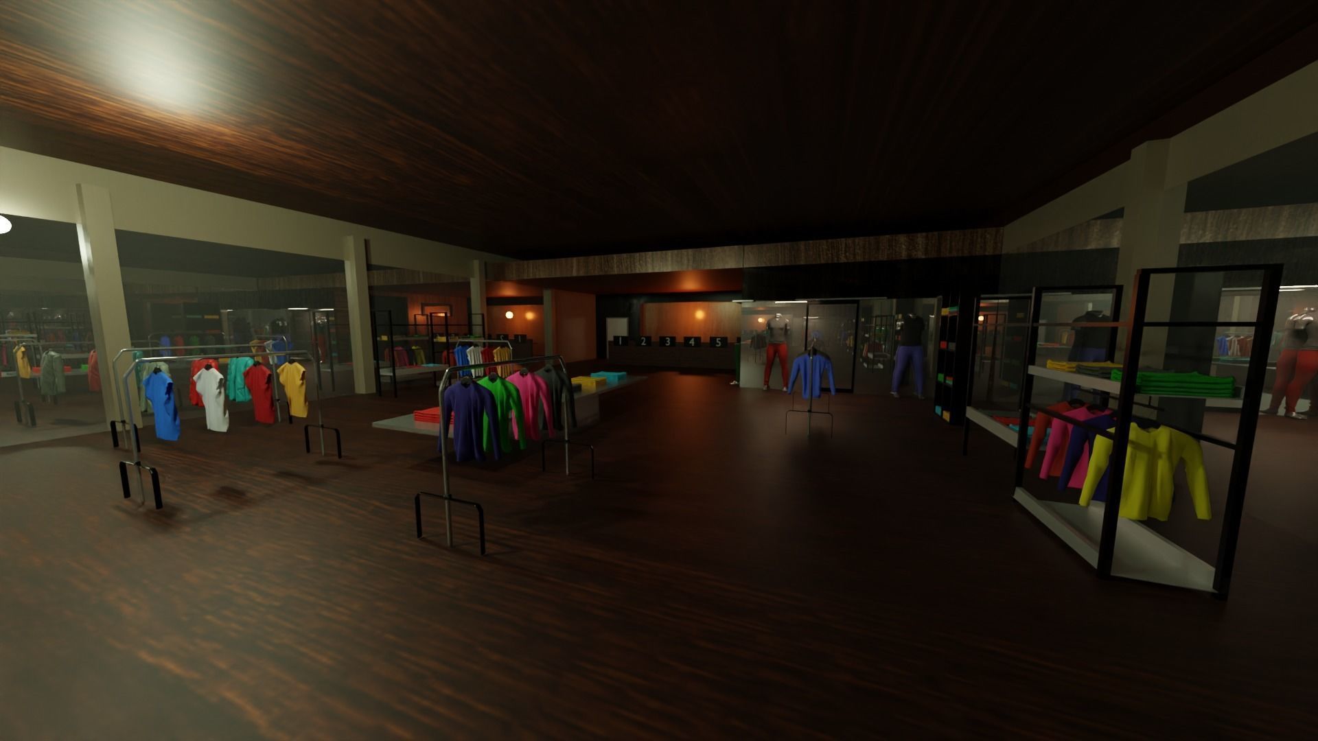 Clothing Store interior 3D model_1