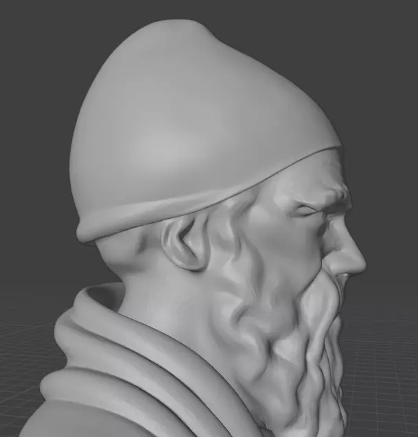 Euclid bust 3D print model_10