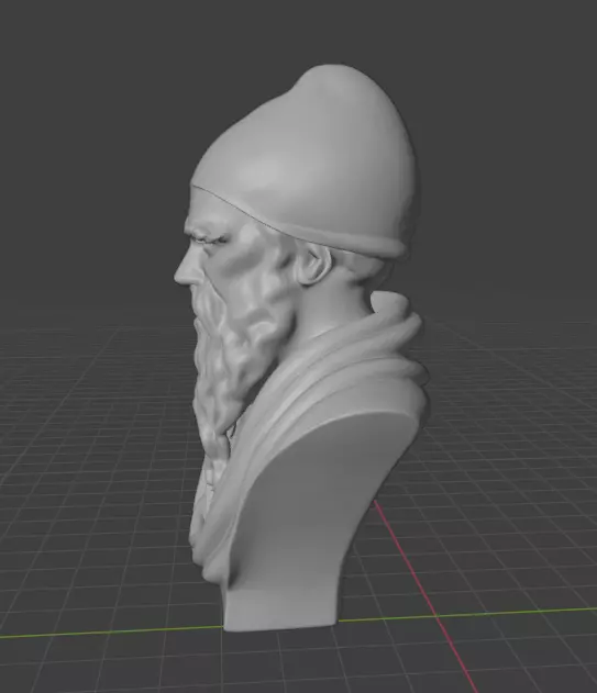 Euclid bust 3D print model_1
