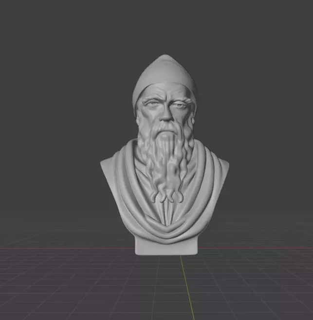 Euclid bust 3D print model_11