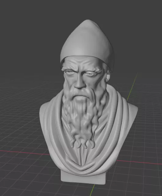 Euclid bust 3D print model_4