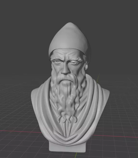 Euclid bust 3D print model_7