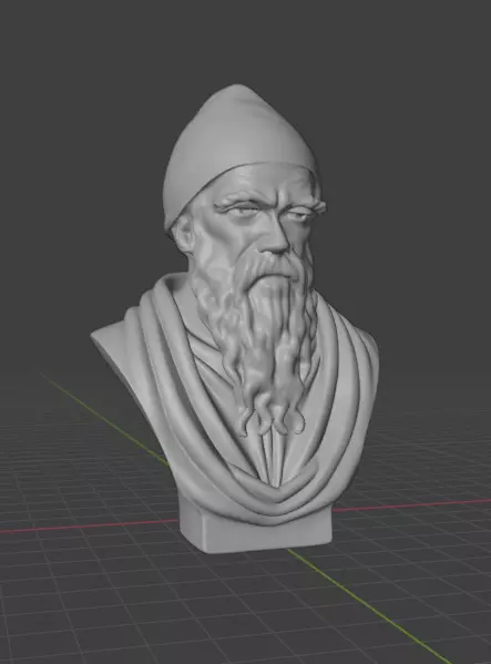 Euclid bust 3D print model_17