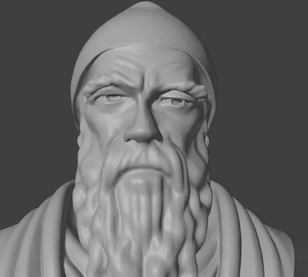 Euclid bust 3D print model_9