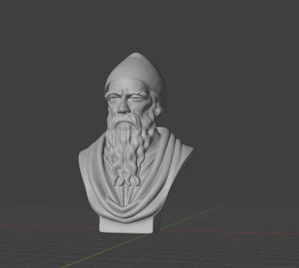 Euclid bust 3D print model_8